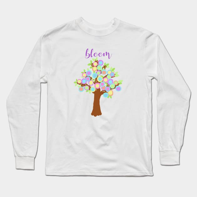 Bloom Tree Long Sleeve T-Shirt by Whoopsidoodle